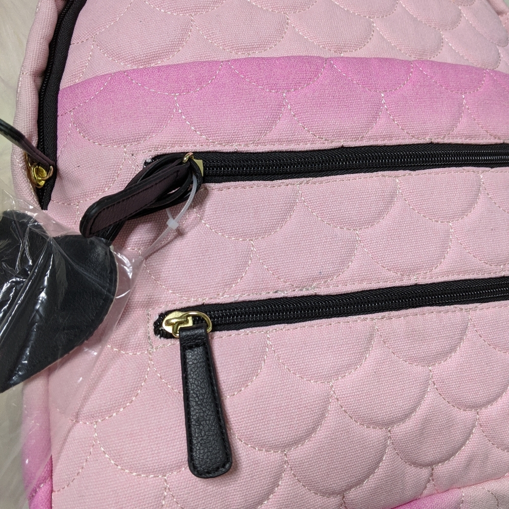 Betsey Johnson Pink Mermaid Scales Backpack Ombre - Picture 8 of 10
